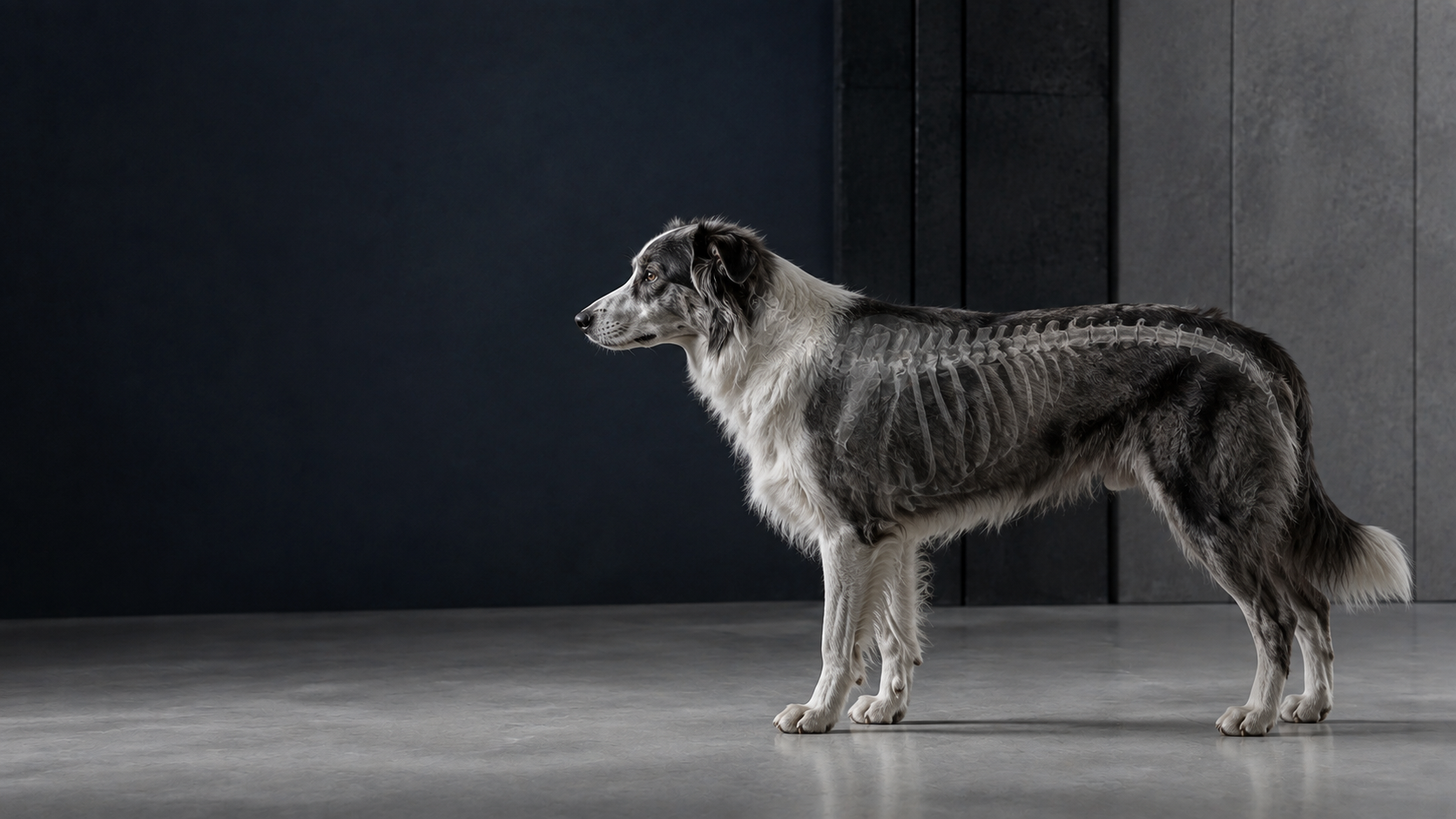 Representação médico-visual da coluna canina
